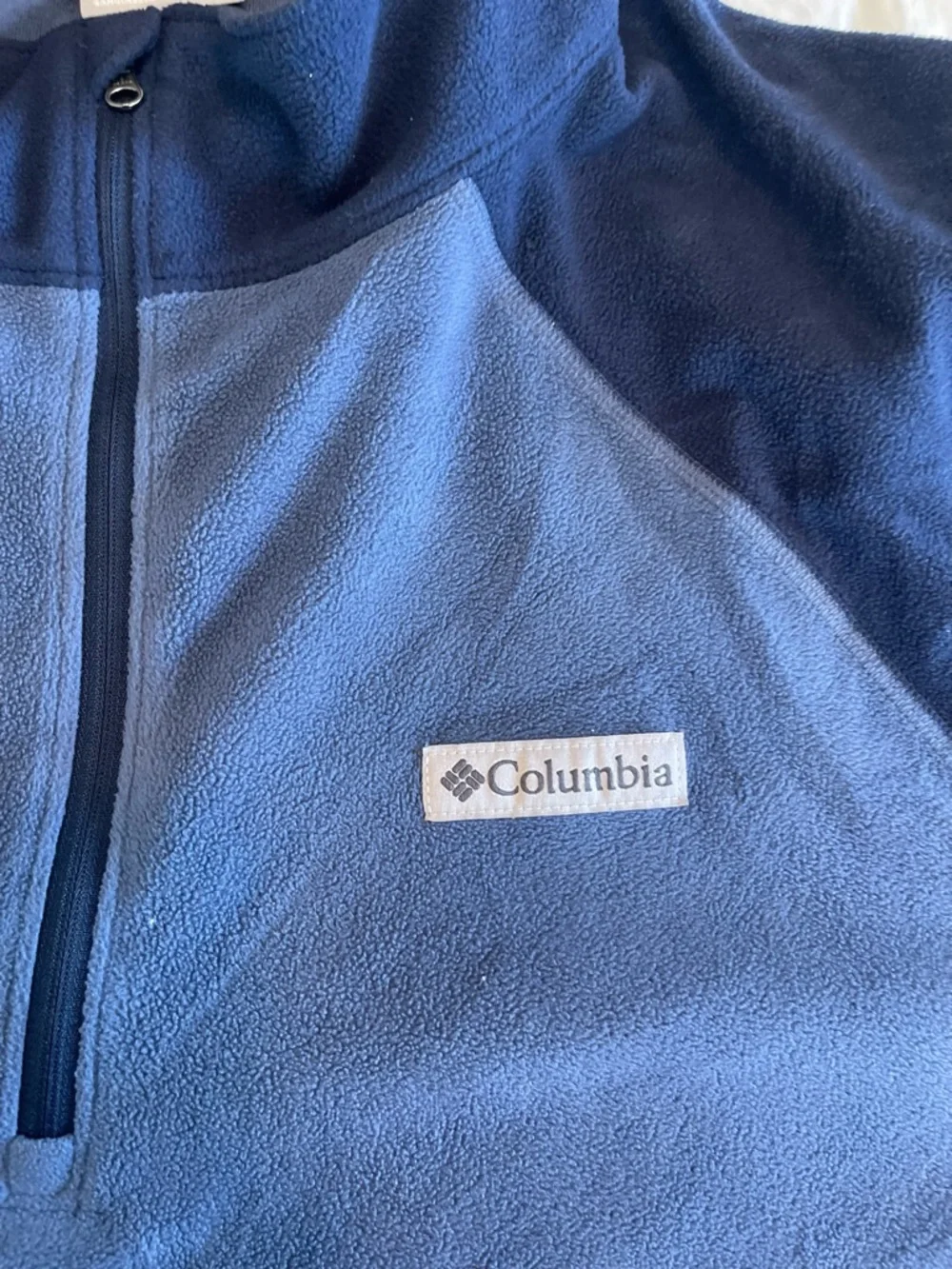 Men's XL Columbia Quarter Zip Fleece Pullover Blue Lightweight Soft